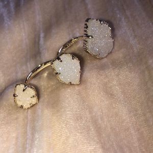 Kendra Scott Naomi Gold Double Ring in Iridescent Drusy